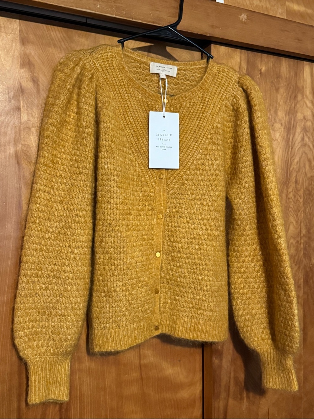 Sézane Solena Honey Cardigan Sweater Jumper Button Up - Picture 3 of 8